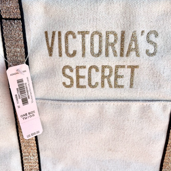 NWT Victoria's Secret tote with sparkling trim - Picture 3 of 6